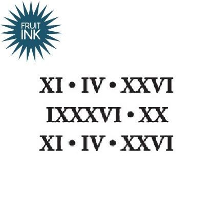 

Ready JT FRUIT INK TATOO ROMAN NUMERAL VOL 3