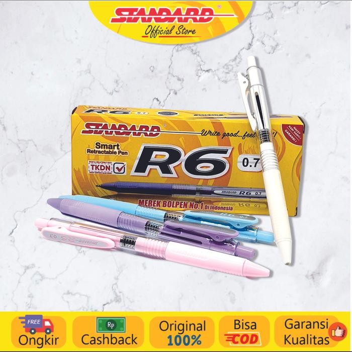 

Gilang_Store STANDARD PEN R6 BLACK / 12 PCS