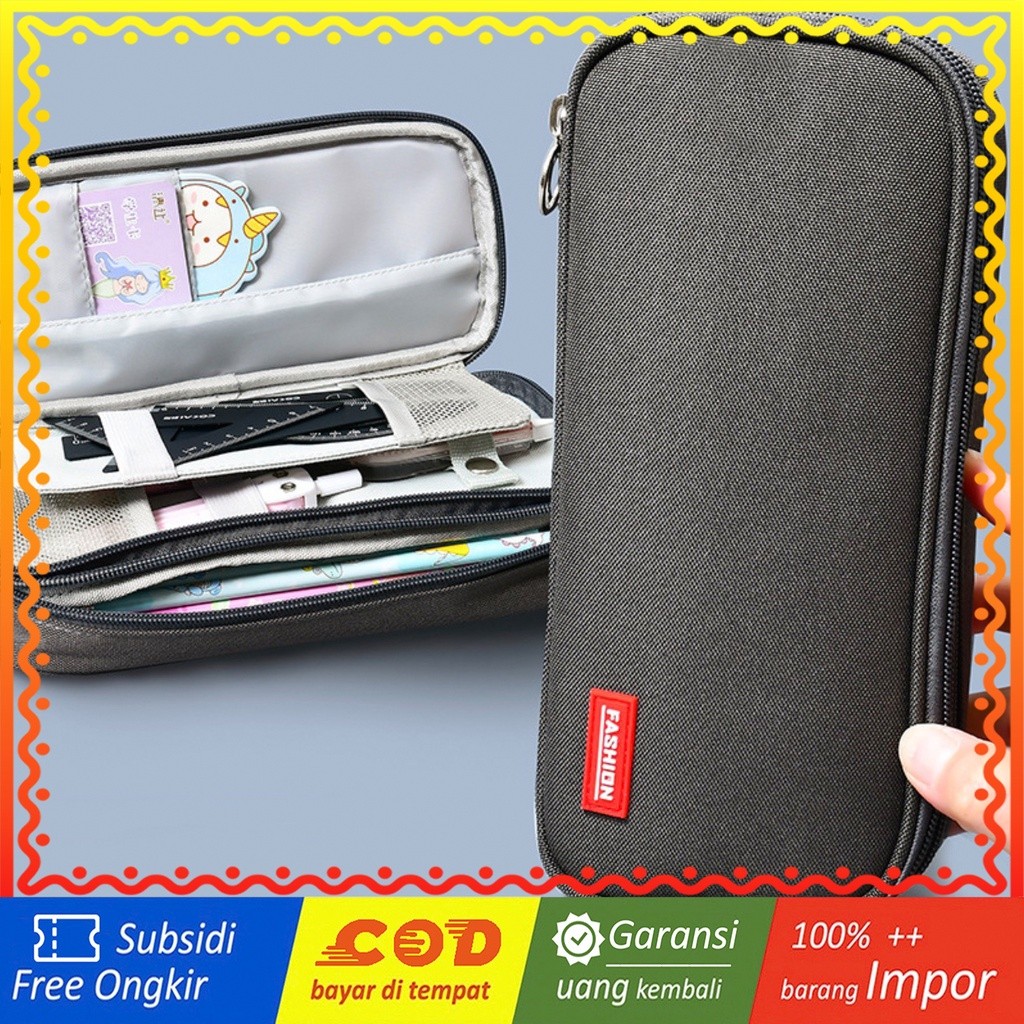 

TXS10 Korean Pen Pencil Case Polos FASHION Kotak Tempat Pensil Box KTM