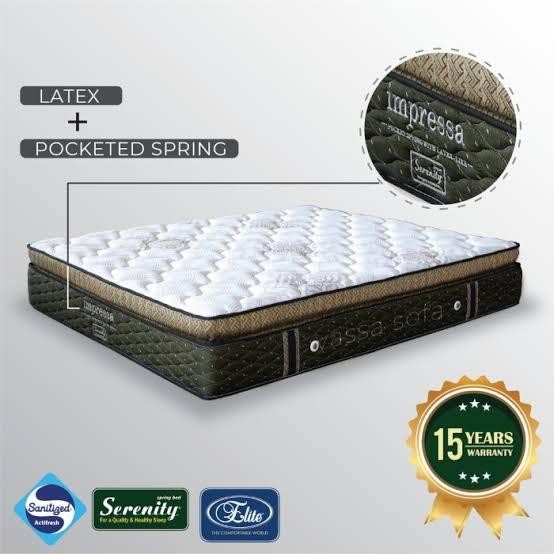 ------] Elite Serenity Springbed Impressa Pocket Latex 160 x 200 (KASUR SAJA)