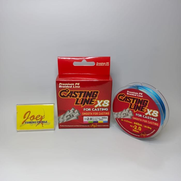Casting Line X8 Pe#2,0 - 44Lb Multicolour Benang Pancing Senar Pe