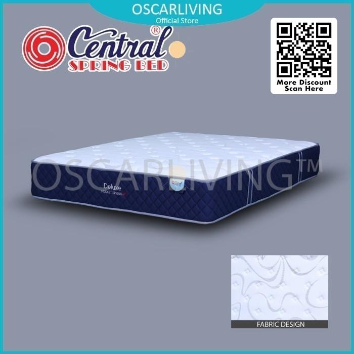 Central - Kasur Springbed Deluxe Pocket Spring Putih 140x200