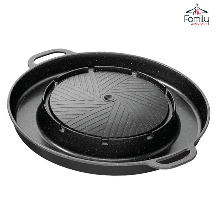 Bulgogi Pan + Steamboat Alat Pemanggang Kompor Grill Pan Korean Korea Barbeque BBQ SATE Daging -