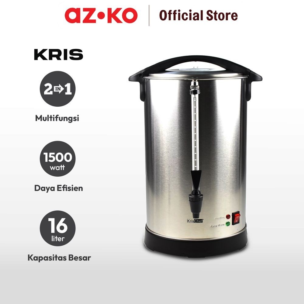 AZKO Kris 16 ltr Teko Listrik Ceret Food Grade Dengan Handle Ketel Air Electric Kettle Wadah Masak