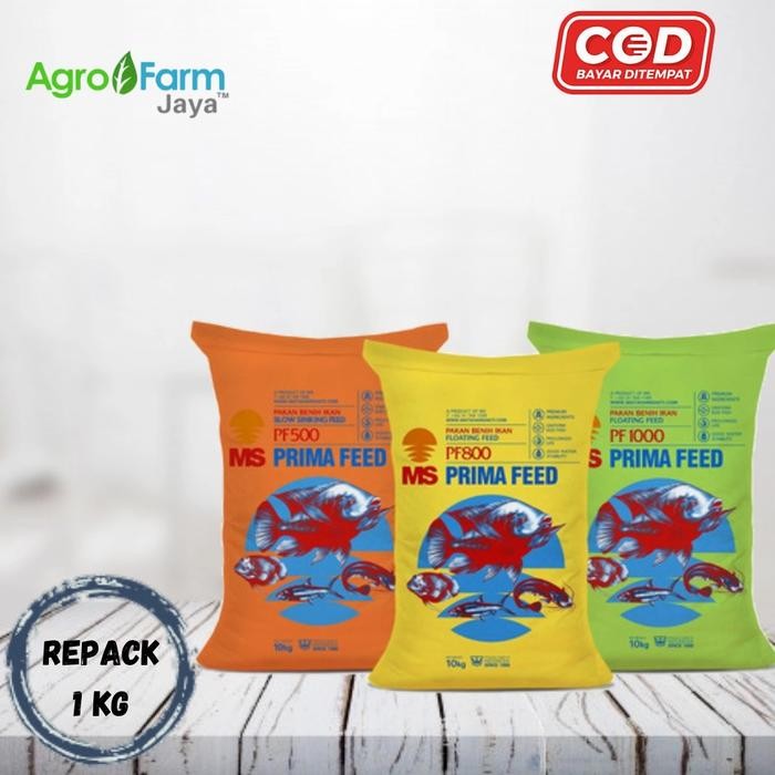 Pawretty- Pelet PF800 repack 1 kg, pakan benih lele.