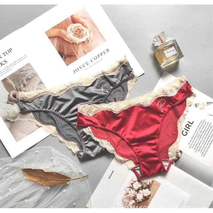 Celana Dalam Wanita Dewasa CD Handmade Satin Renda Lembut