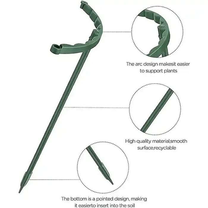 12Pcs Tiang Tanaman Kawat Tanaman Peyanggga Tanaman Rambat Tiang Penompak Bunga Rambatan Tanaman