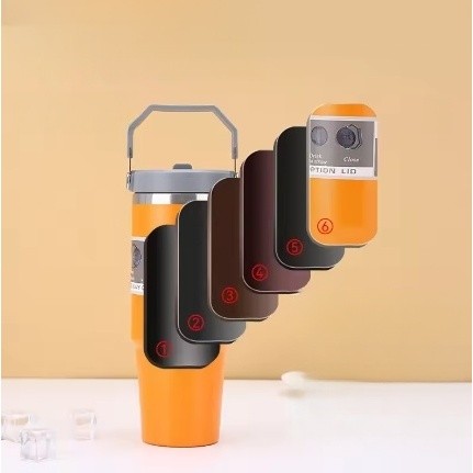 Termos Tumbler Gelas 900ML, Botol Air Minum Tahan Dingin Dan Panas Dari Baja Tahan Karat, Termos