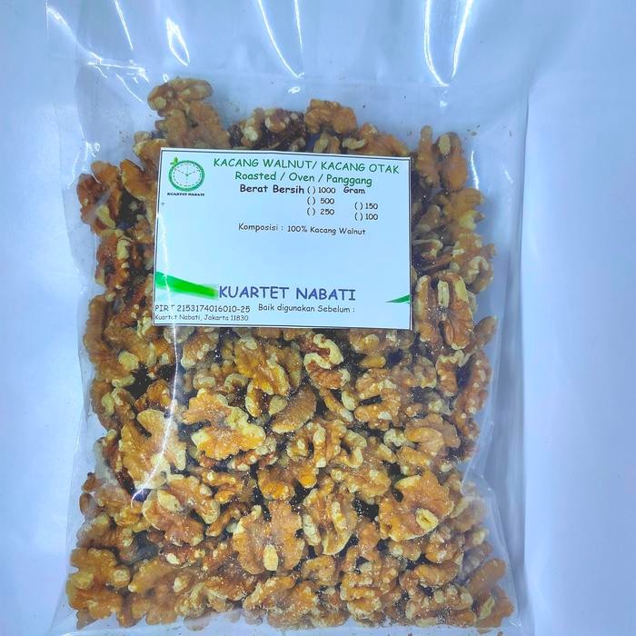 

1000gr Roasted Extra Light Walnut Organik - Kacang Otak Premium - Oven Matang Varian Rasa Original/
