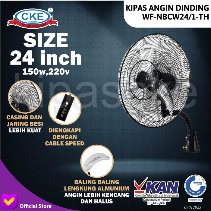 KIPAS TEMBOK / Kipas Angin Dinding 24" Kipas Angin Tembok/Industri Wall Fan