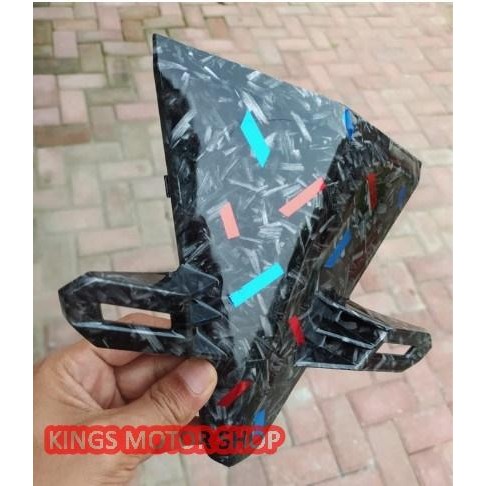 PANEL DASI DUDUKAN PLAT NOMOR DEPAN CARBON FORGED HONDA BEAT 2017-2019