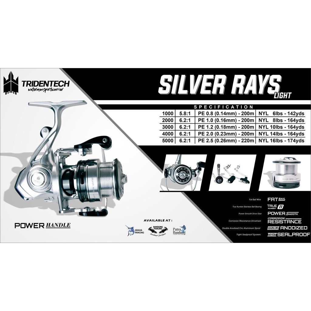 REEL TRIDENTECH SILVER RAYS LIGHT 2021