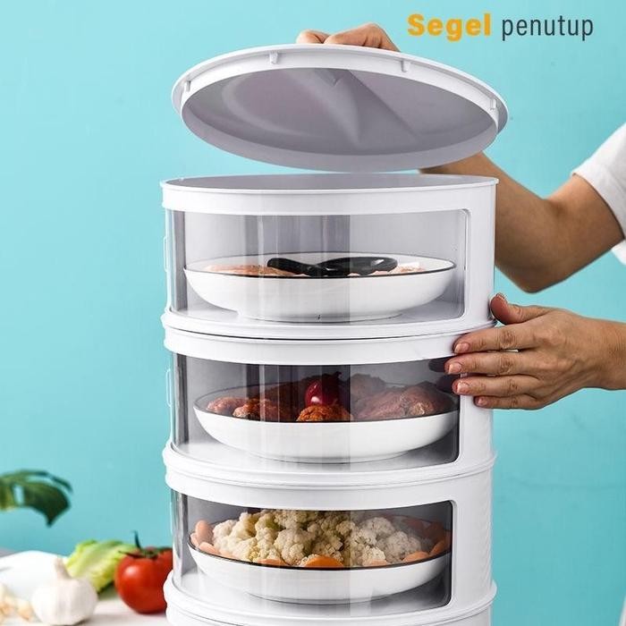 BELANJA PREMIUM ORIGINAL RAK PENYIMPANAN MAKANAN TUDUNG SAJI N 4 TINGKAT ASZ