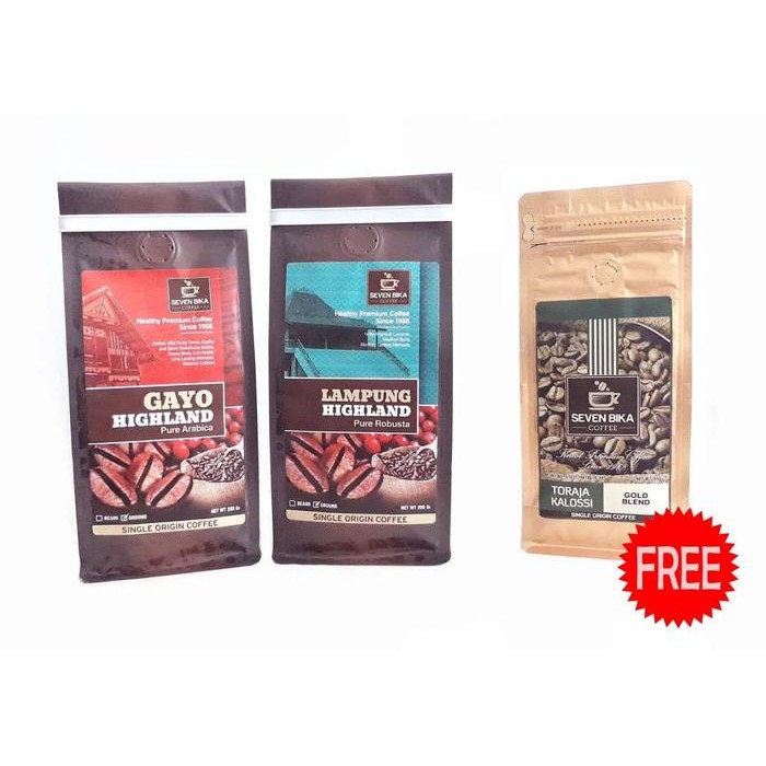 

Bid Coffee - Gayo & Lampung 200 Gr Free Gold Blend 165 Gr (Bubuk/Biji)