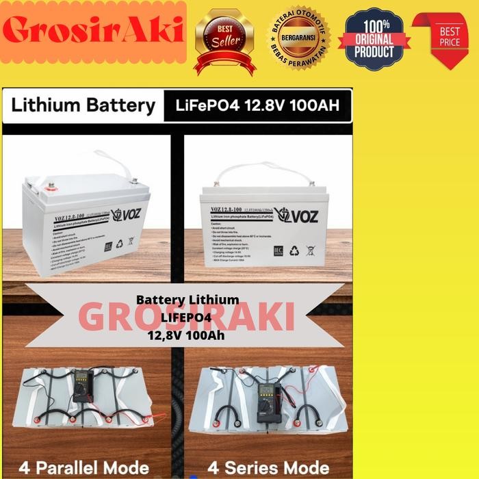 BATTERY LITHIUM LIFEPO4 12,8V 100AH VOZ AKI LITHIUM