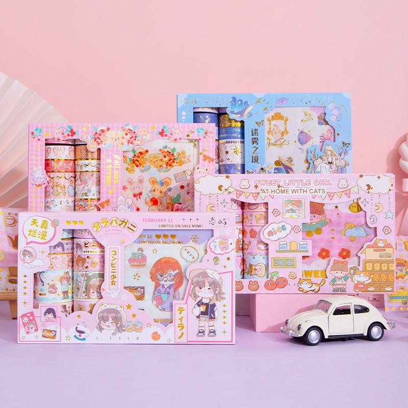 

Stiker 1 Set Box Premium Karakter Gliter Japan + Roll Stiker