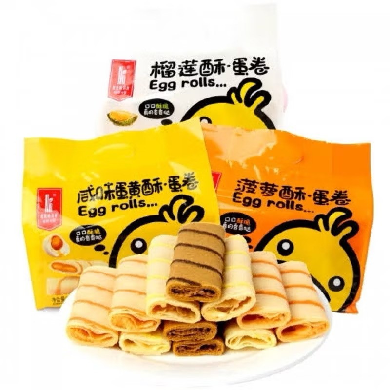 

Kaman Crispy Egg Roll Flavor 218G Rasa Cheese Durian Salted Egg