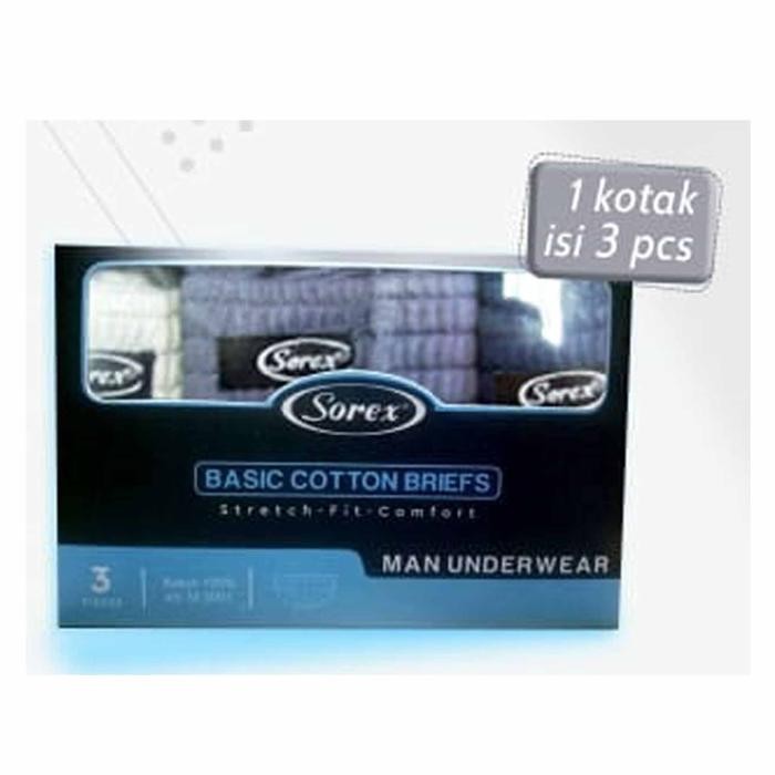 Sorex 3 Pcs Celana Dalam Pria Sorex Original Katun Premium Aneka Warna