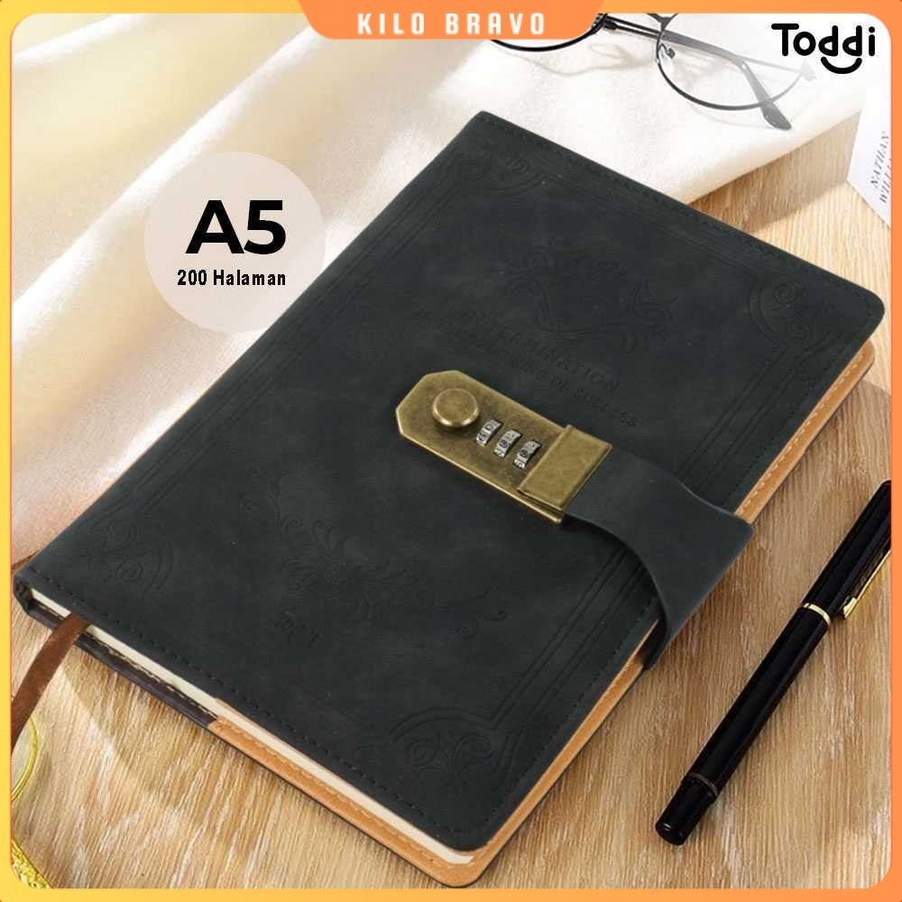 

Buku Jurnal Leather Diary A5 68GSM 200 Halaman Grid with Lock - TD100