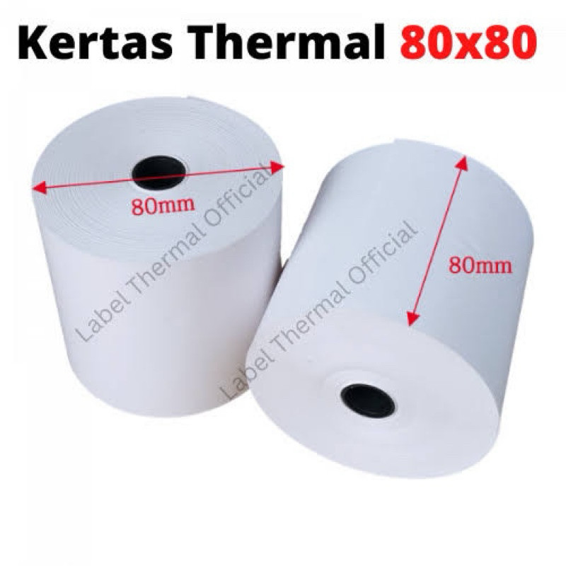 

kertas thermal kasir ukuran 80x80 mm isi 5 pcs