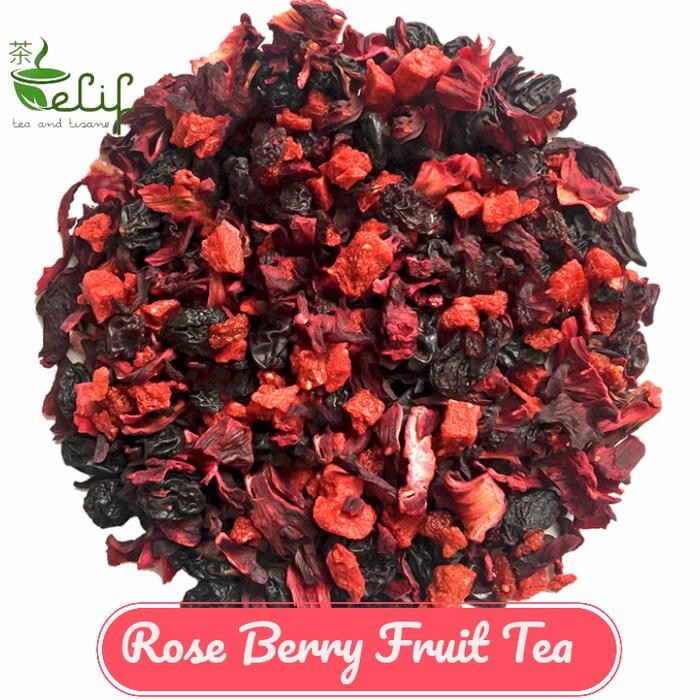 

Rose Berry Fruit Tea : Rosehip, Cranberry, Strawberry, Peach Fruit
