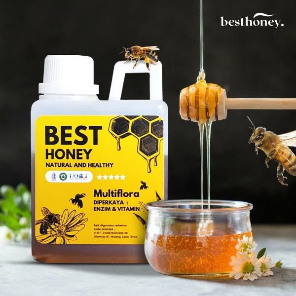

Besthoney - Madu Multiflora - Madu Multiflora 500GR - Madu Multiflora 1KG Herbal