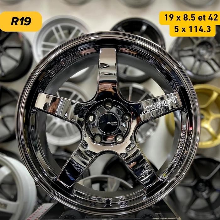 velg mobil racing 19 ADVAN GT R19 PCD 5X114,3 ET 42 velg ring 19 untuk mobil Innova Reborn Venturer