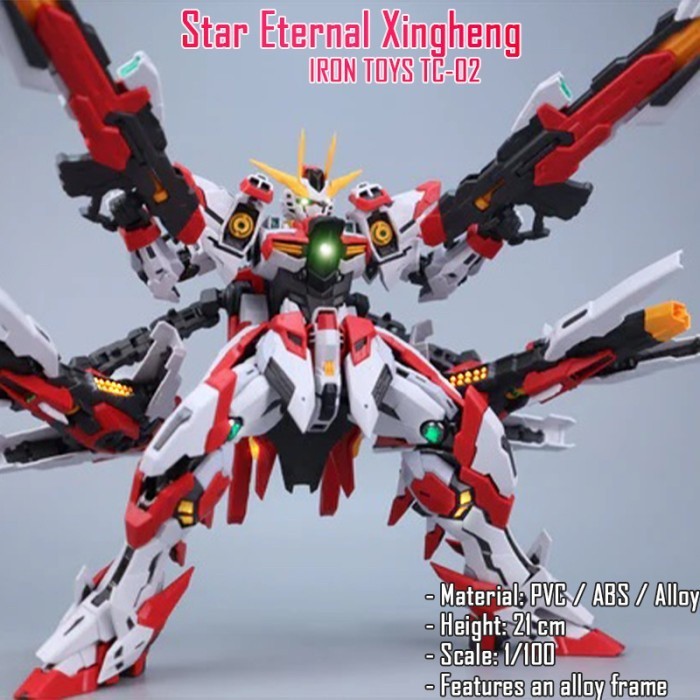 NEW SALE  SALE MAINAN ACTION FIGURE ANIME ROBOT GUNDAM STAR ETERNAL XINGHENG MODEL KIT LED METAL
