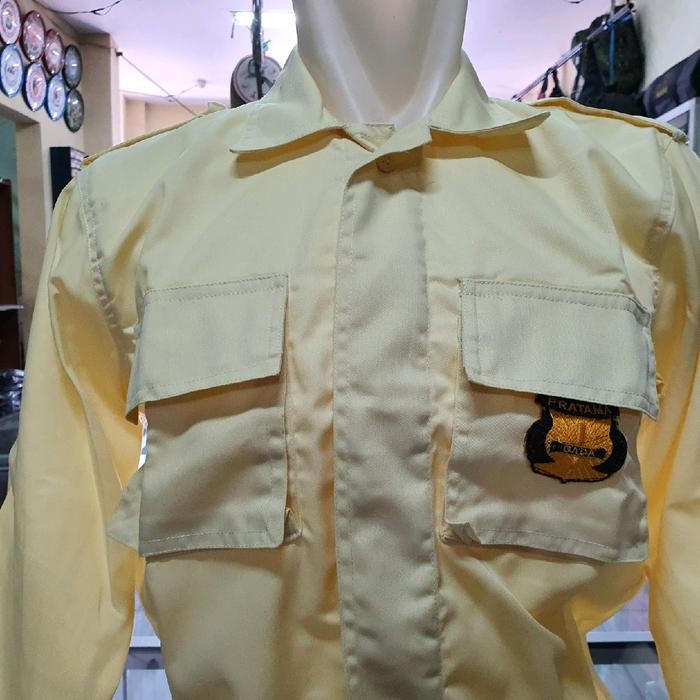 TERLARIS Seragam PDL Atasan Satpam Krem Kemeja Krem Satpam PDL Kemeja PDL Security Krem
