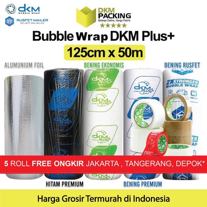 

gema.gemilang Plastik Bubble Wrap 125cm x 50m DKM PLUS PREMIUM TERMURAH /ROLL