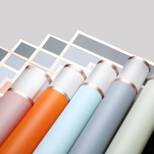 

Happy- DOUBLE GOLD FRAME CELLOPHANE (1 PACK) KERTAS BUNGA WRAPPING PAPER