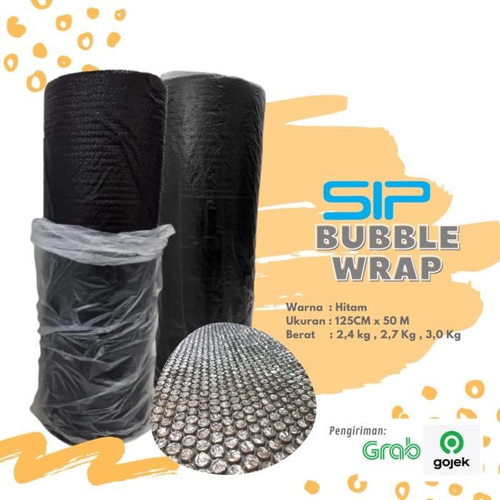 

Happy- BUBBLE WRAP HITAM ROLL 125CM x 50M (gojek/grab)