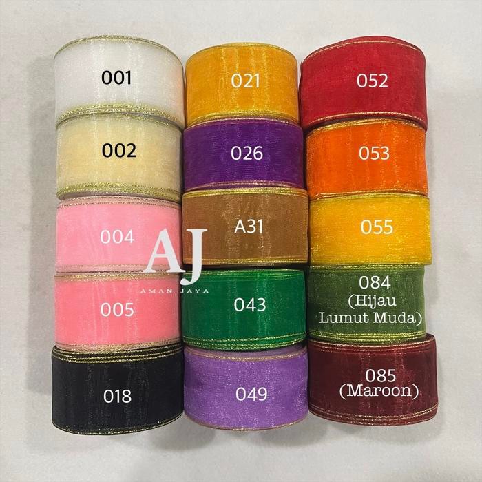 

Happy- Pita Organdi Mas 1,5 Inch / 4 cm