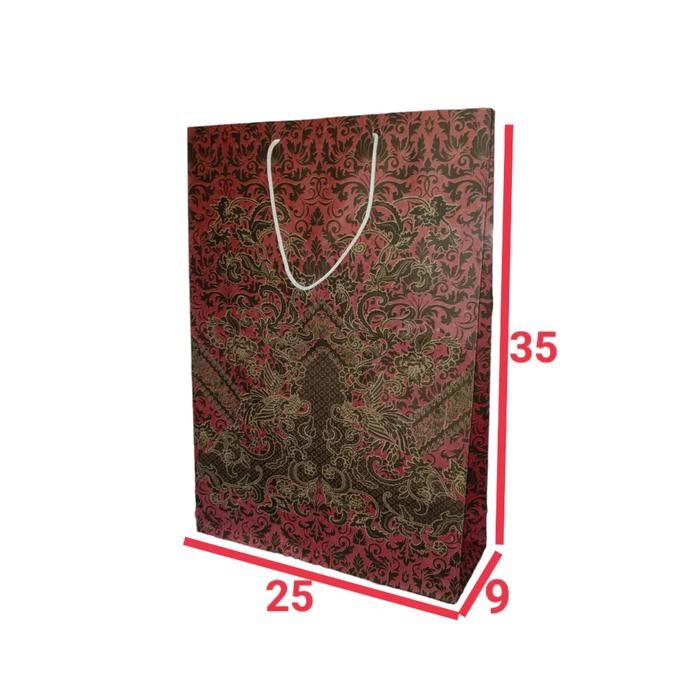 

Pesta- paperbag batik folio ukuran 25x35x9 isi 12 pcs