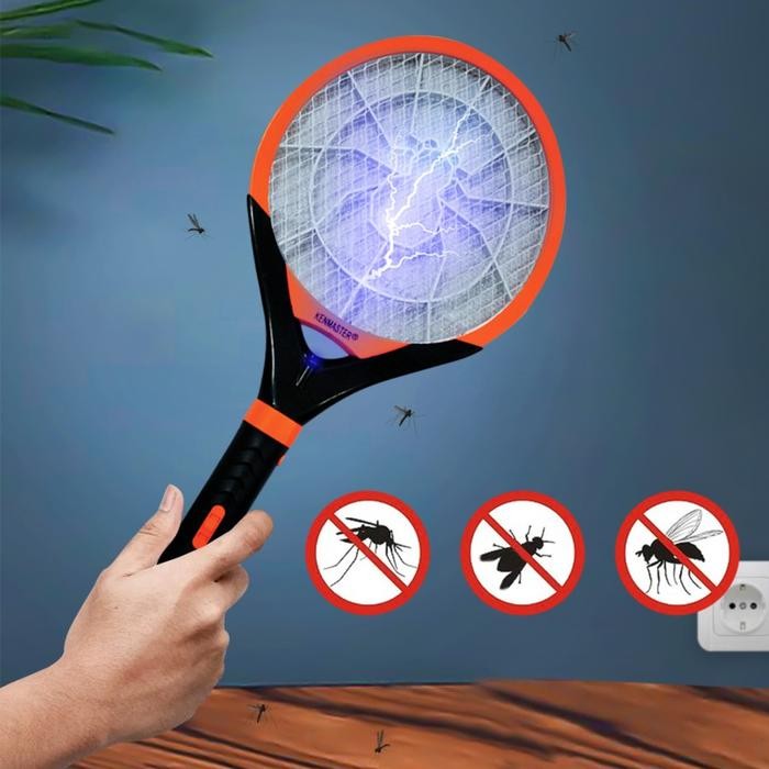 RAKET NYAMUK KENMASTER + SENTER (5 LED) + MAGIC BLUE LED