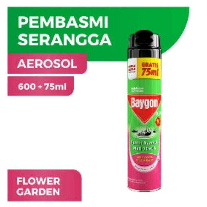 Baygon Aeorosol Flower Garden 600+75ml/ Baygon spray 600+75ml/ Baygon 600 75ml