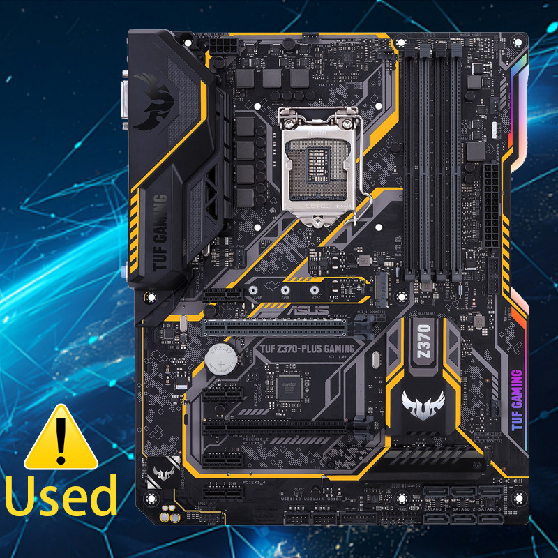 Used Asus Tuf Z370-Plus Gaming Motherboard Chipset With Intel Z370 Lga1151 Ddr4 Hdmi Dvi