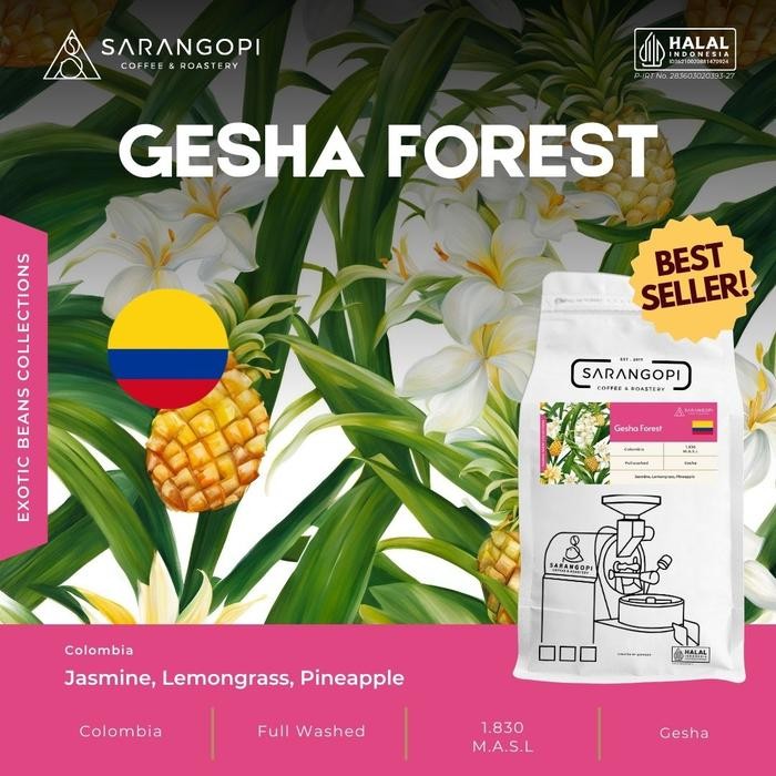 

Arabica Gesha Forest Coffee Filter Manual Brew V60 - Sarangopi Coffee Beans