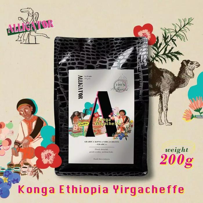 

Kopi Arabika Ethiopia Yirgacheffe 200g Alligator Specialty Grade