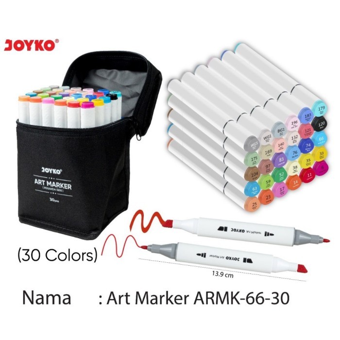 

JOYKO ART MARKER/SPIDOL GAMBAR ANIME/SPIDOL WARNA 30 WARNA ARMK-66-30