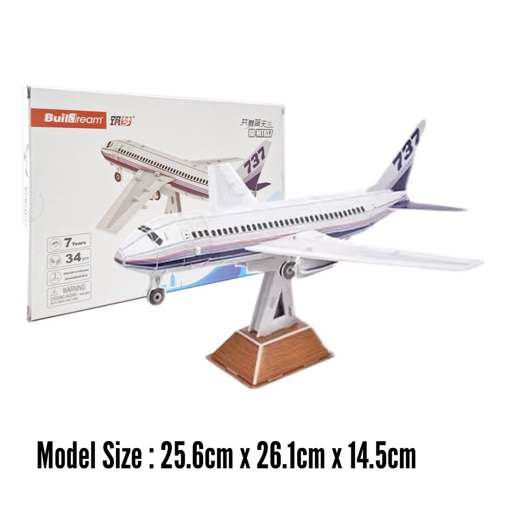 Pesawat Boeing 737 - Model Pesawat Airbus A380 - 3D Puzzle Miniatur Pesawat
