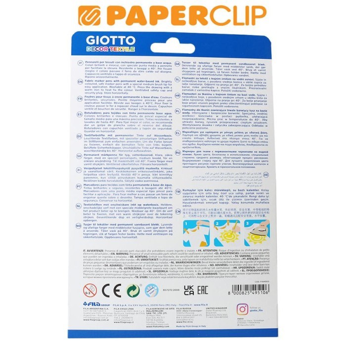

DECOR GIOTTO 494900 12COLOR TEXTIL