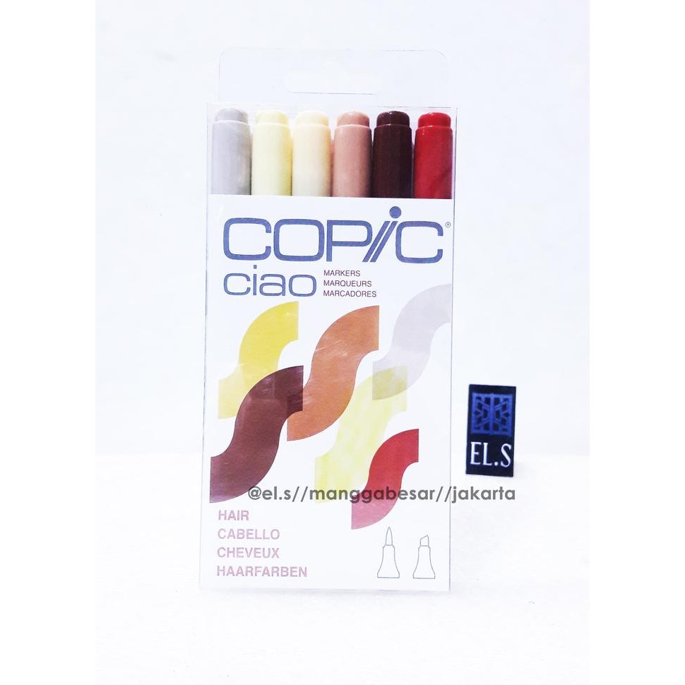 

COPIC CIAO SET 6 WARNA HAIR