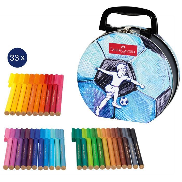 

SPIDOL CONNECTOR PEN FABER CASTELL SOCCER BAG TIN SET 33 GERMANY MEWARNAI