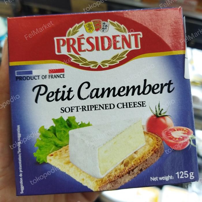 

BARANG TERLARIS President petit Camembert soft-ripened cheese keju Camembert 125 grm
