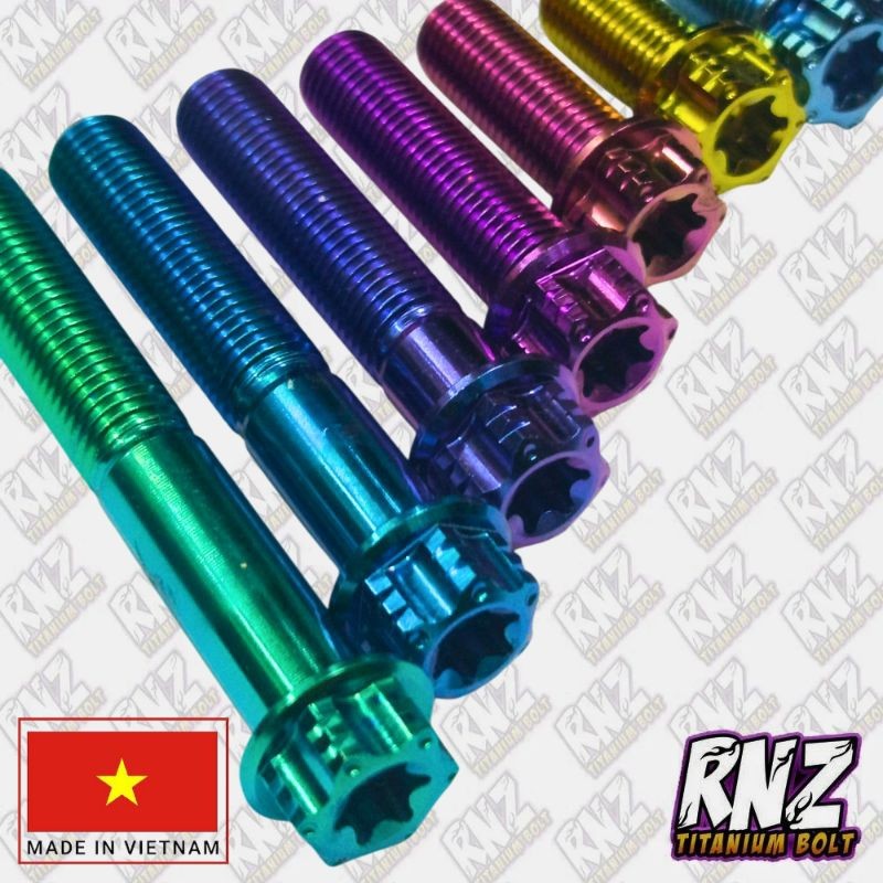 Baut Titanium M10/Drat 14 r Head - Hexagon - 2 Kunci Panjang 10Mm - 130Mm