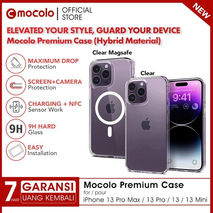 Ponselia- Magsafe Case Iphone 13 Pro Max Mini - Mocolo Premium Clear Casing