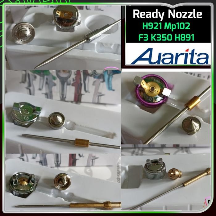 NOZZLE KIT SPRAY GUN AUARITA H921 H891 F3 K350 MP102 ORIGINAL