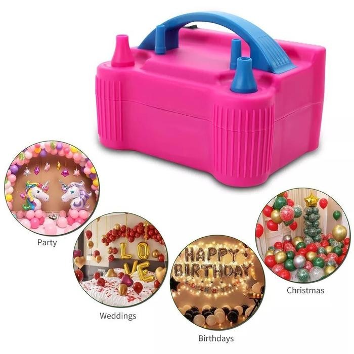 MMM POMPA BALON ELEKTRIK LISTRIK 2 LUBANG ELECTRIC BALLOON PUMP POMPA ANGIN 2 IN 1 VACUM AND BLOW