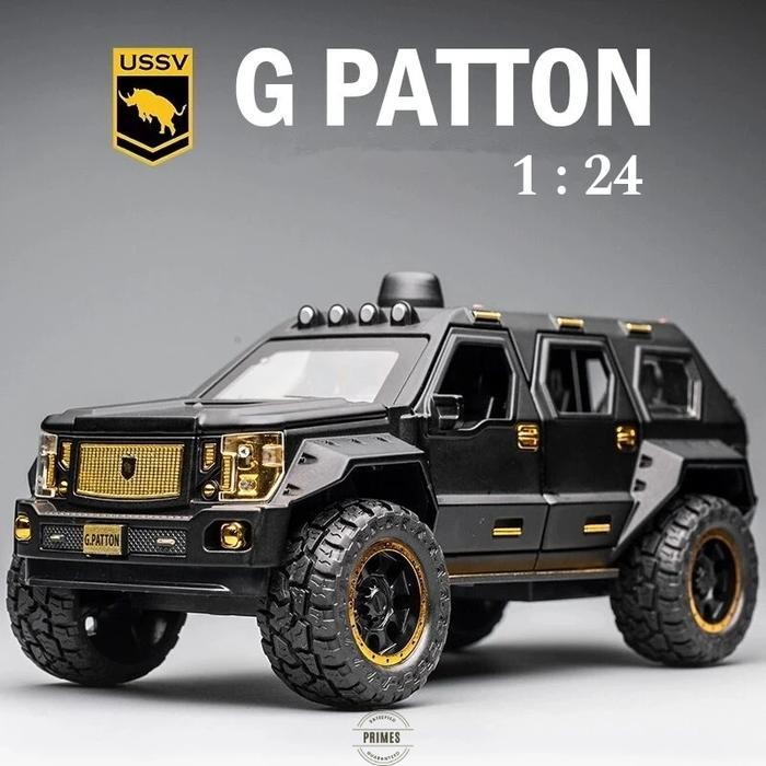 Diecast Miniatur G Patton Jeep SUV OffRoad Koleksi Skala 1:24